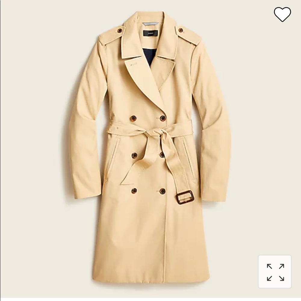 NWOT J. Crew Womens 2011 Icon Khaki Trench Coat Size 18